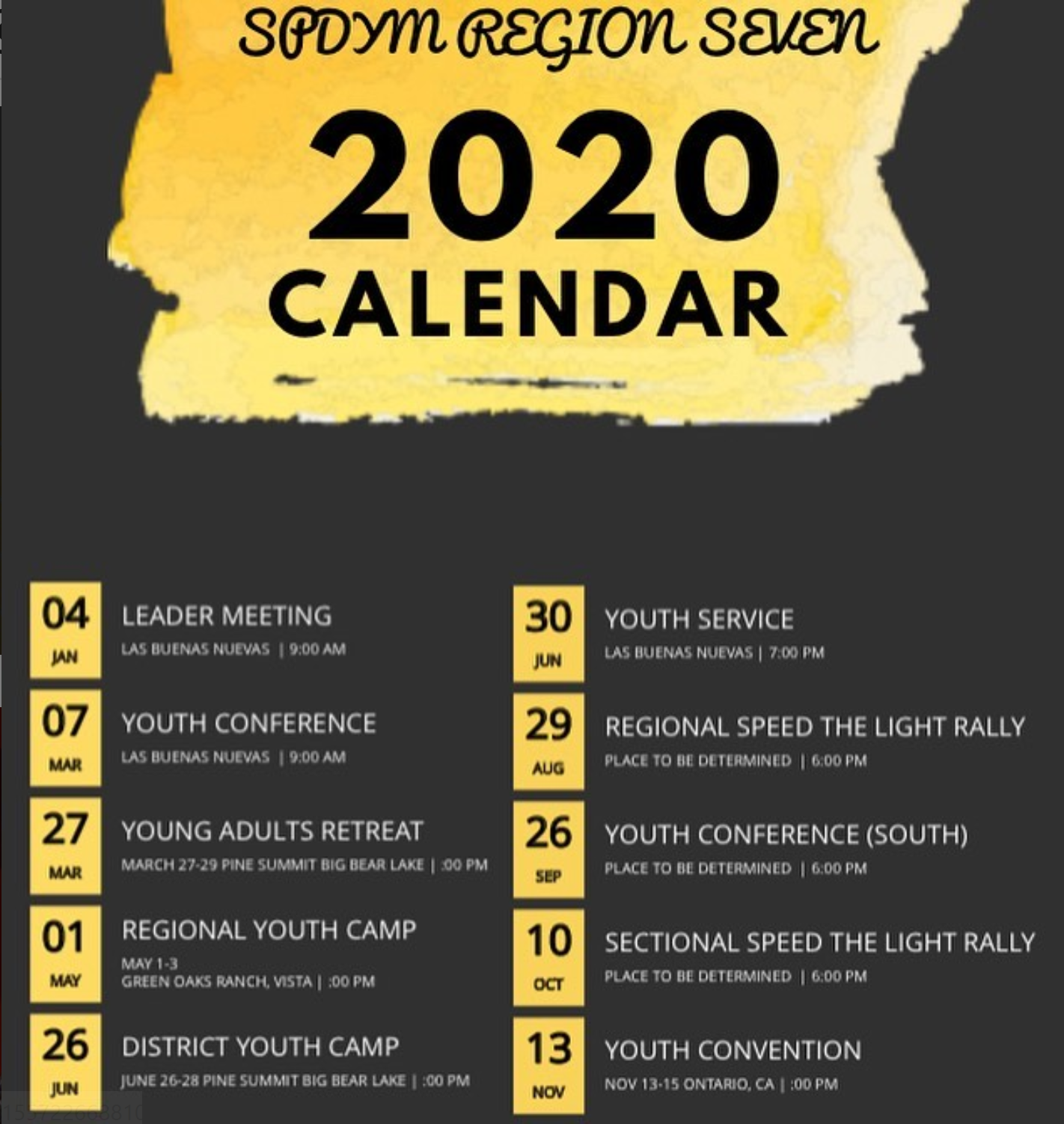 2020 Events